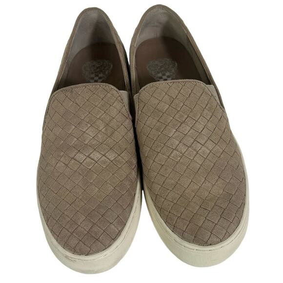 Vince Camuto Camby Taupe Tan Woven Slip-On Platform Sneaker Size 8 - Picture 5 of 9